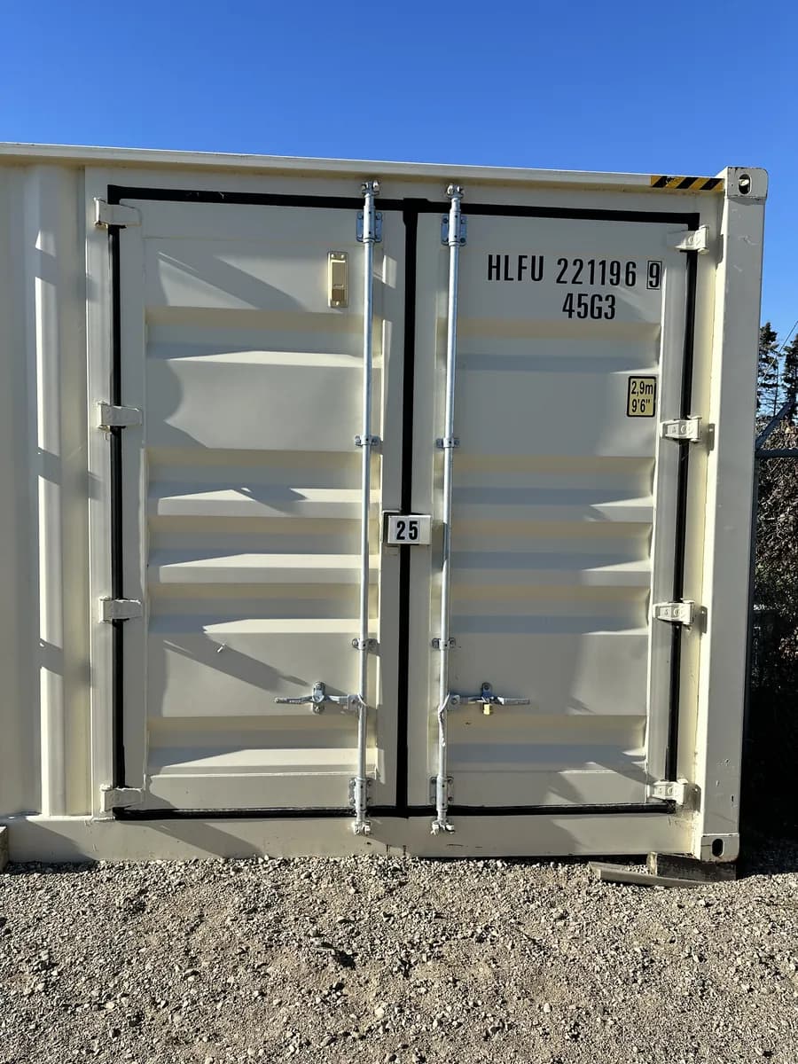 Bay 25, an 8×10 storage container with its doors closed